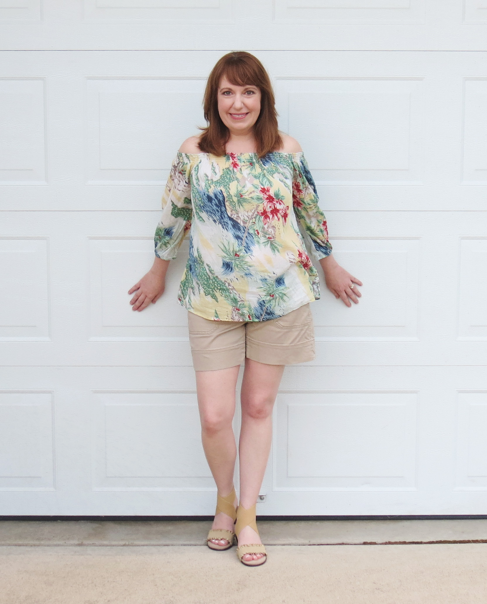 Tropical Off the Shoulder Top