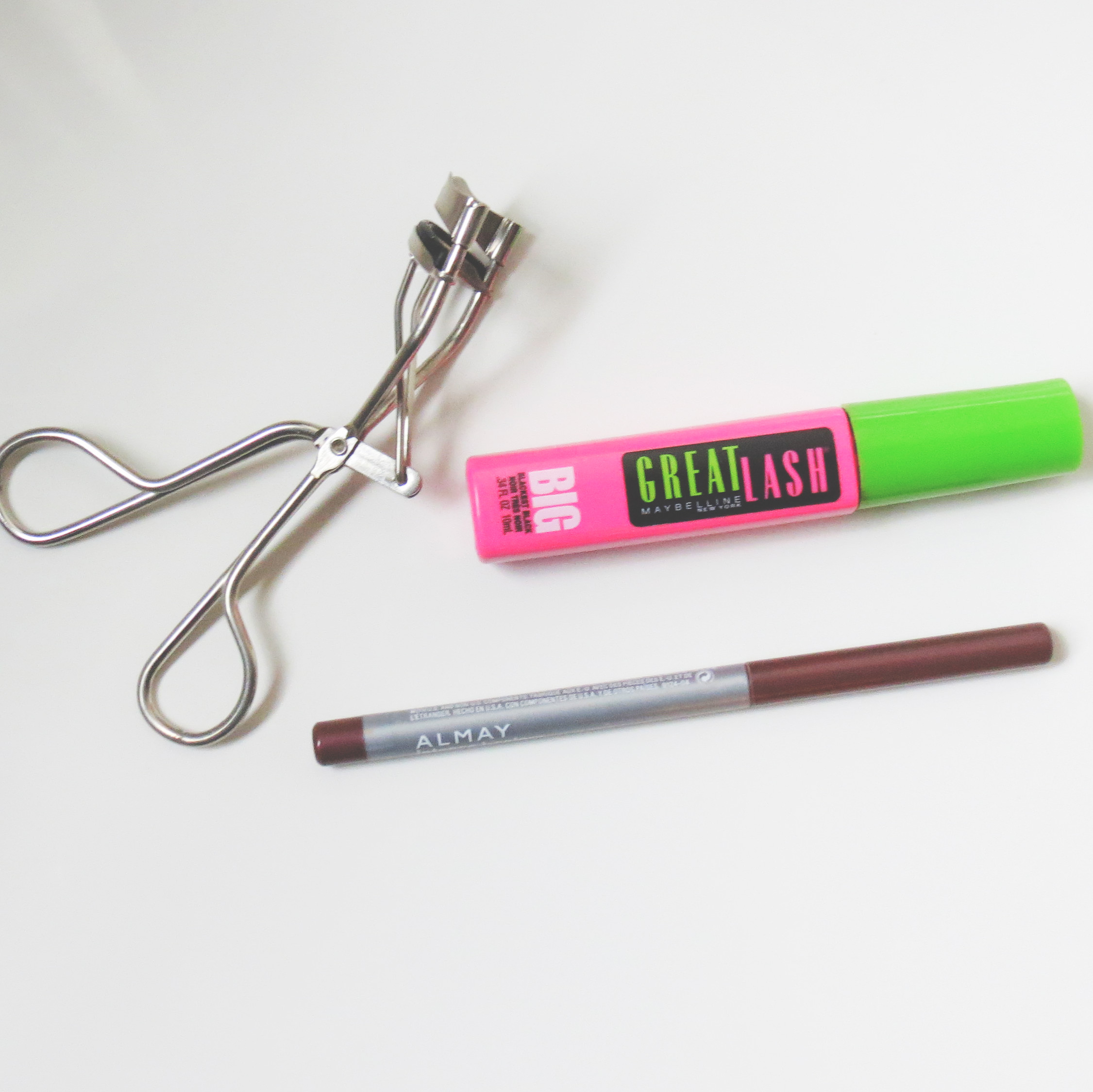 Maybelline Great Lash Mascara / Almay Intense i-Color Eyeliner / Eyelash Curler