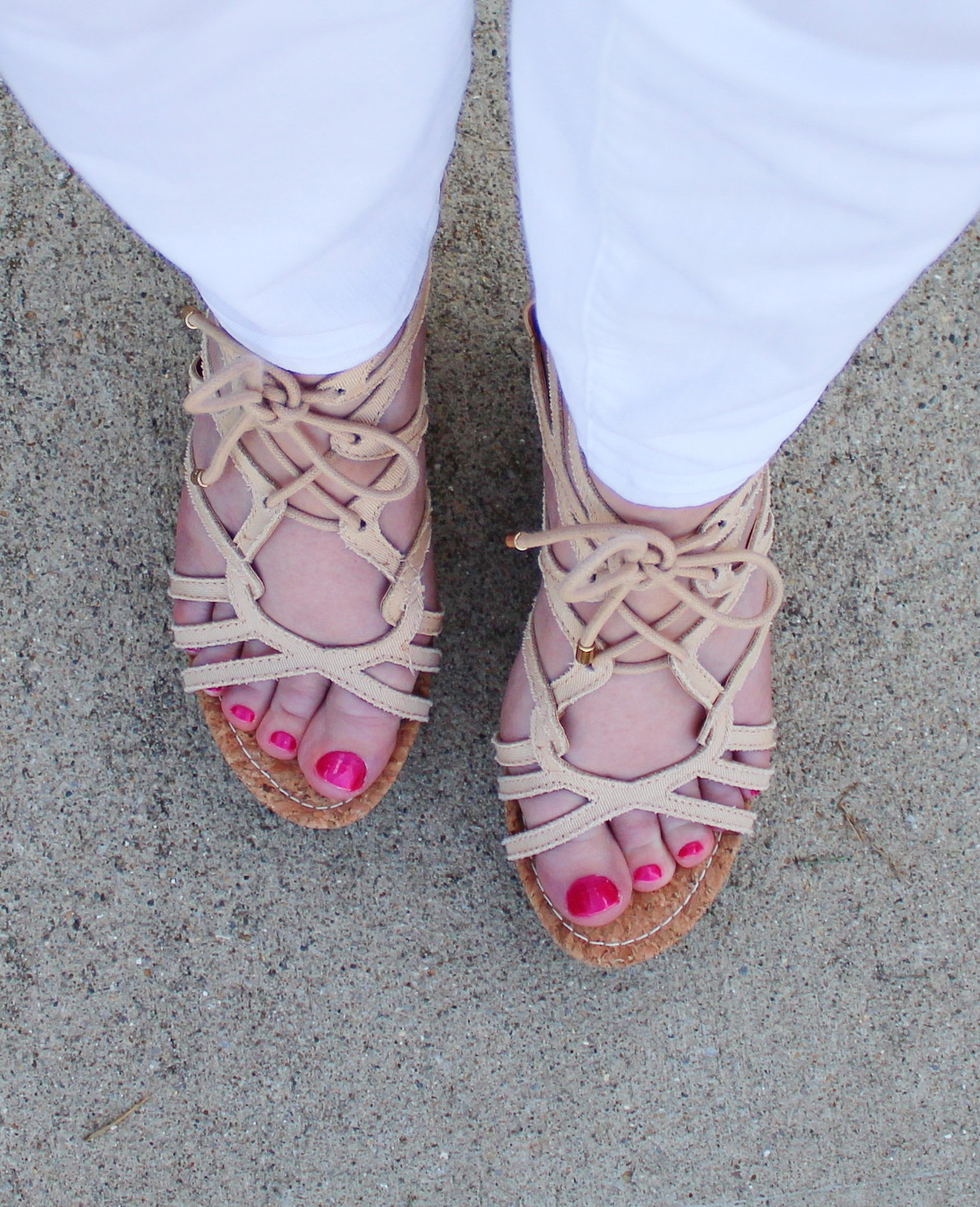 Polished Toe Nails And Sandals