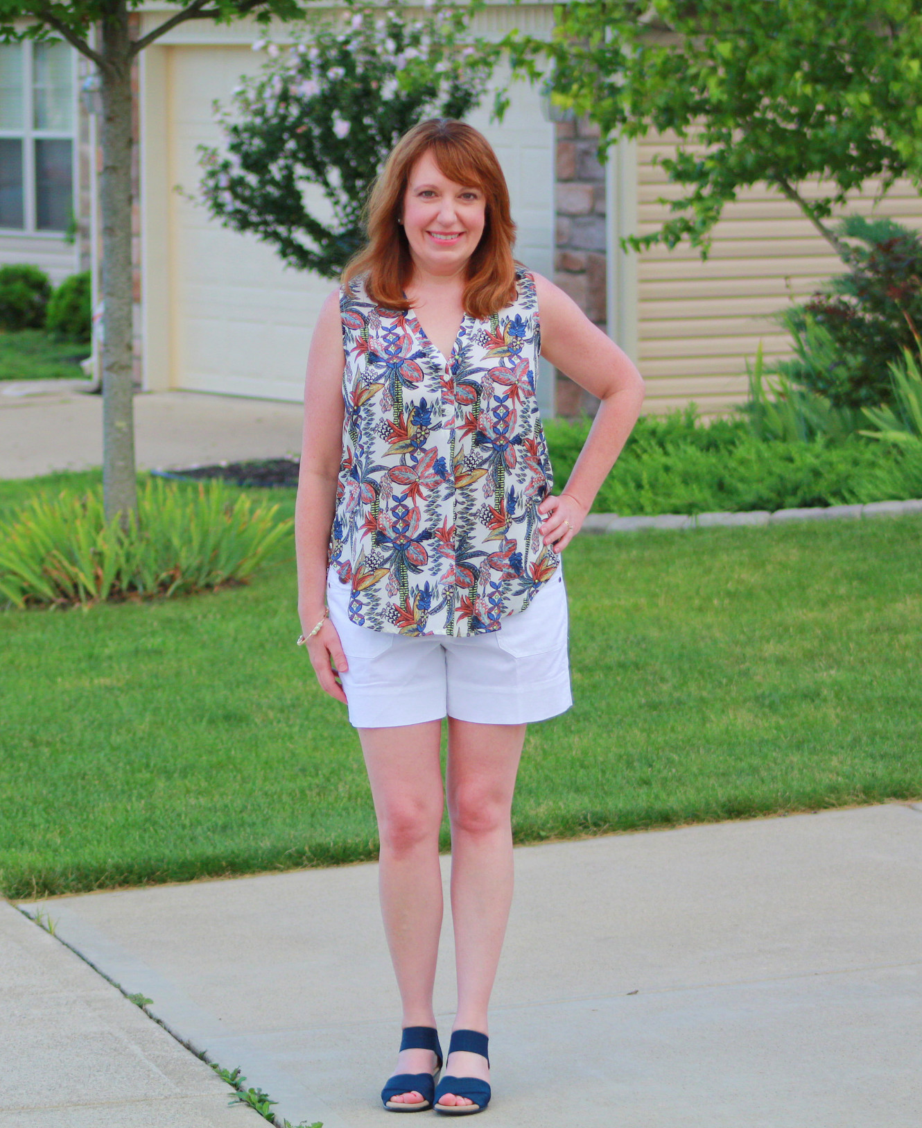 Tropical Sleeveless Top