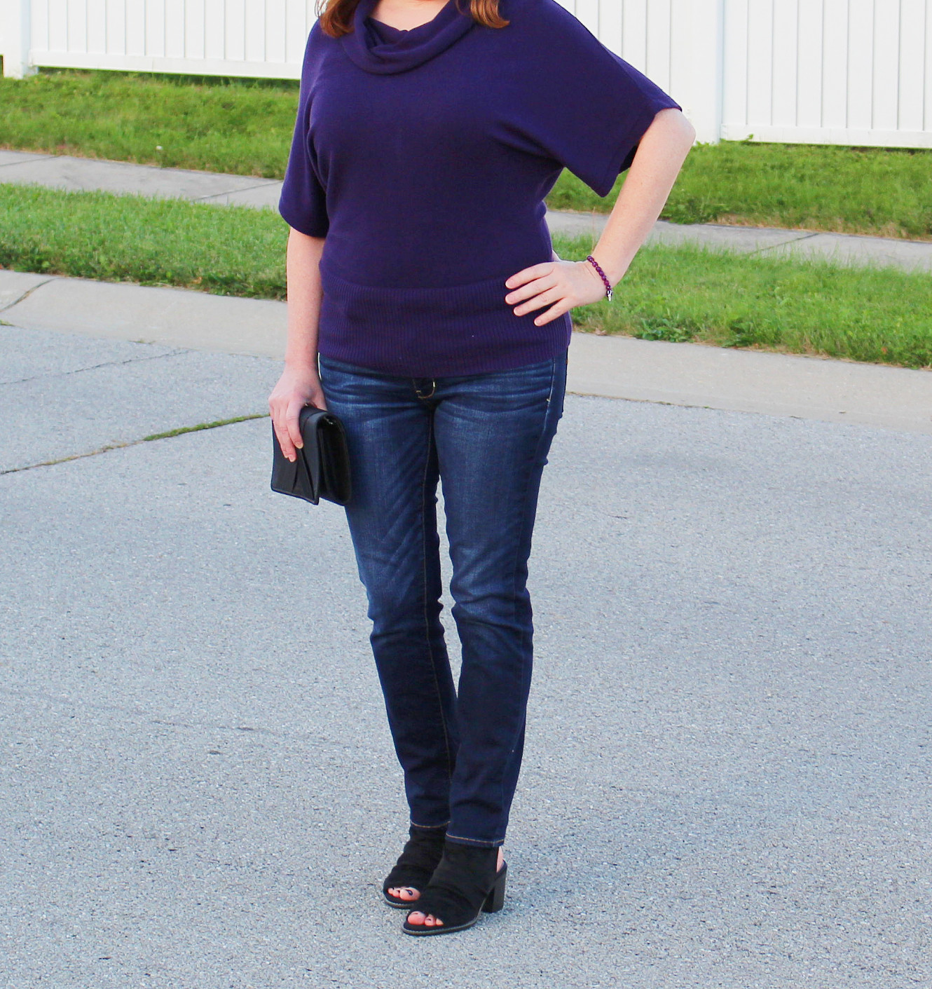 Cowl Neck Sweater And Jeans