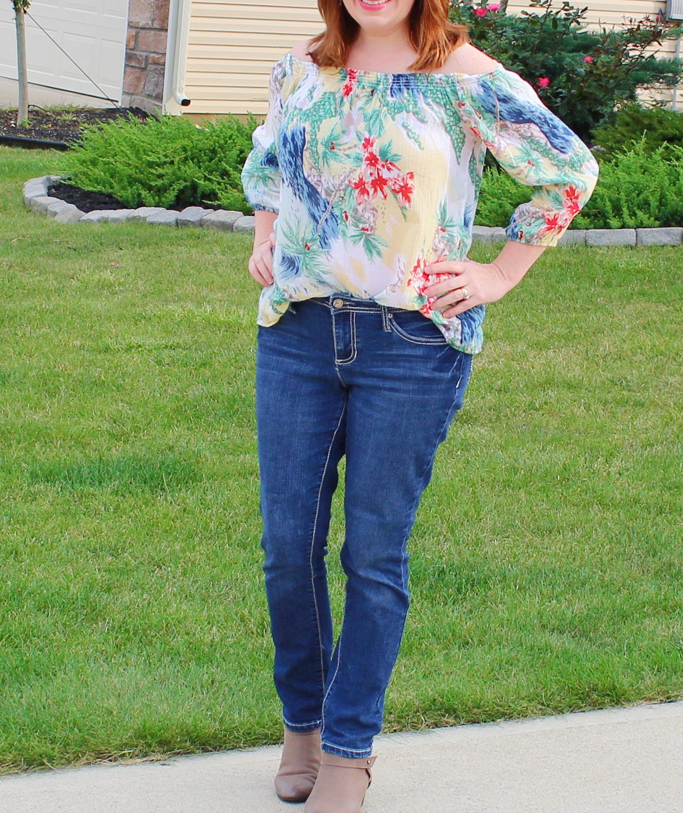 Off Shoulder Floral Top