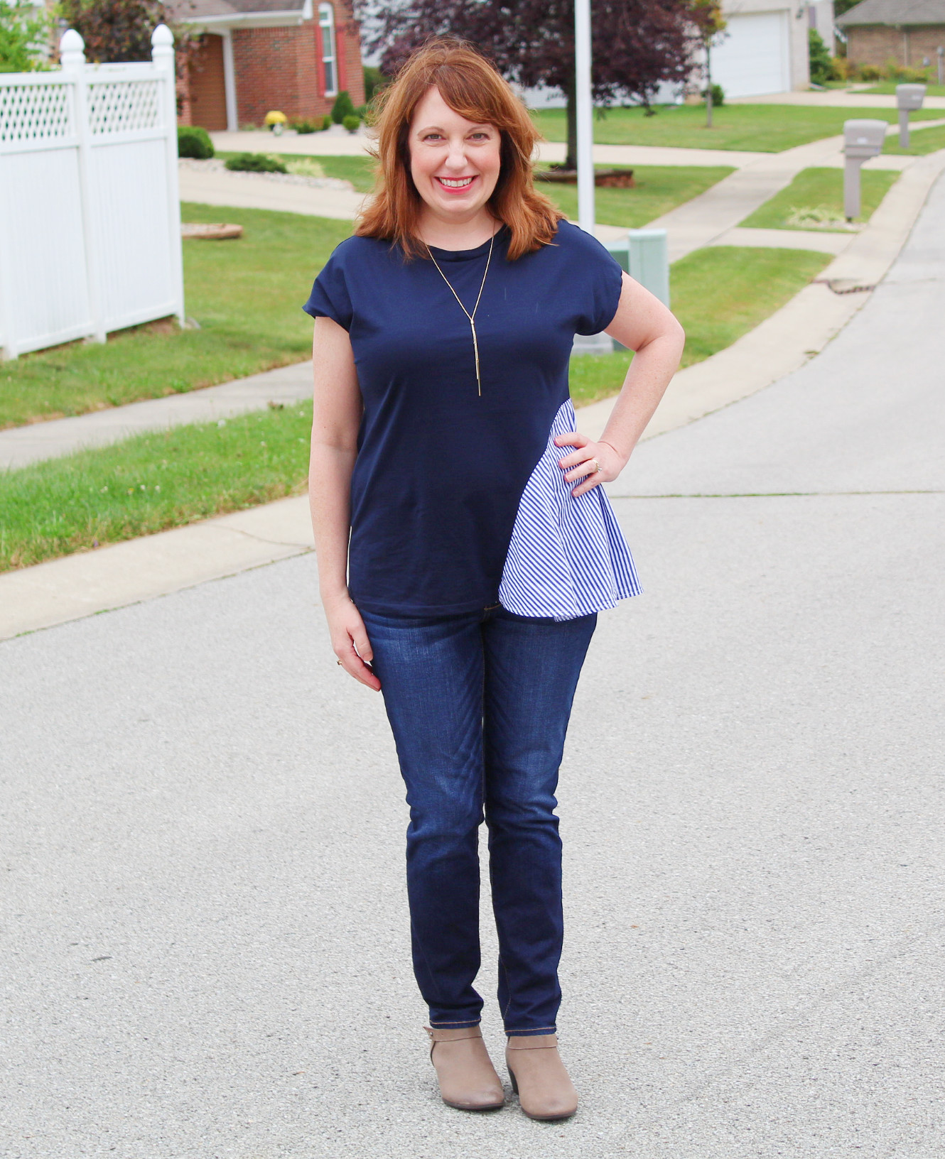 Side-draped Tee Outfit