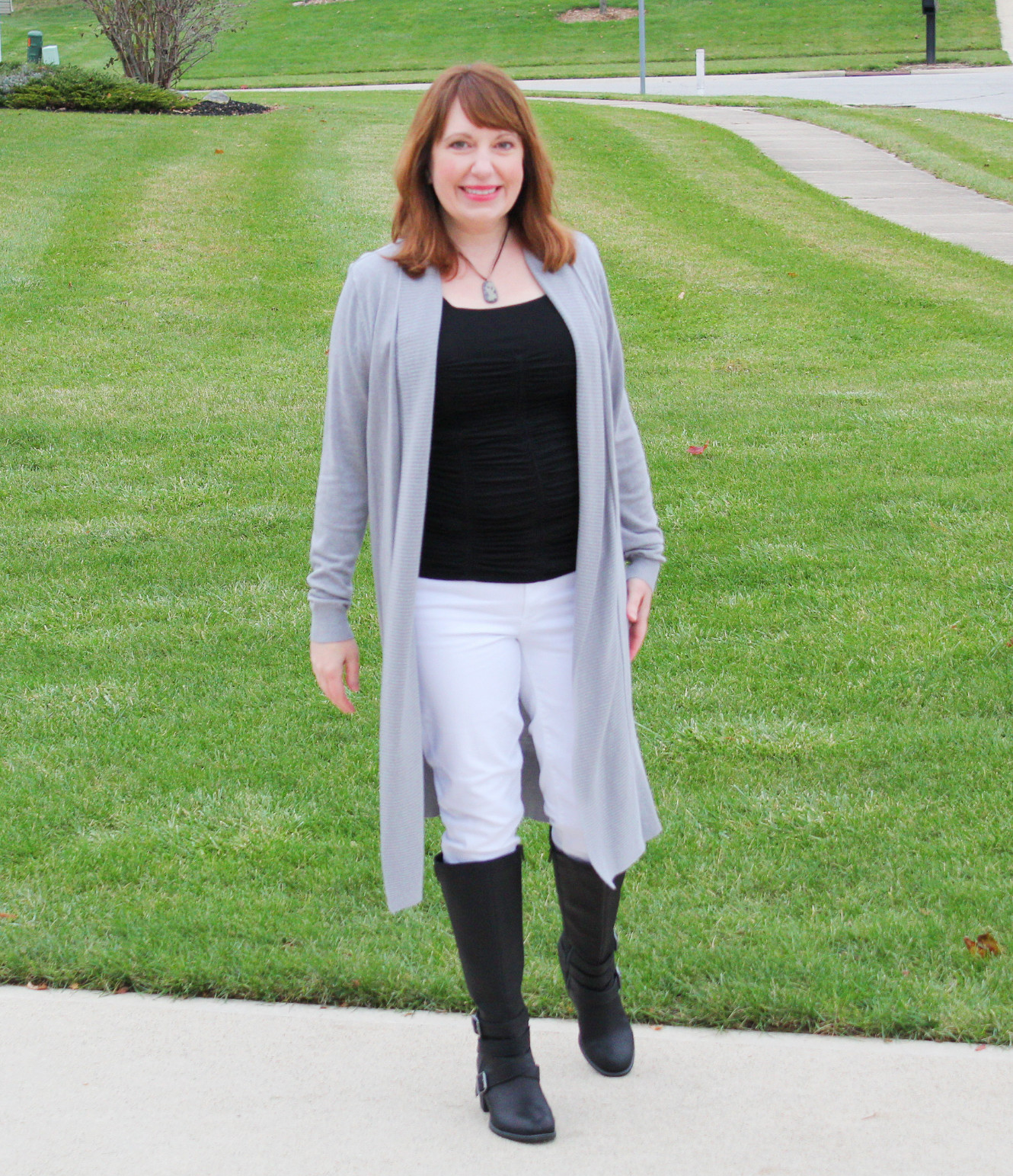 Gray Cardigan Outfit