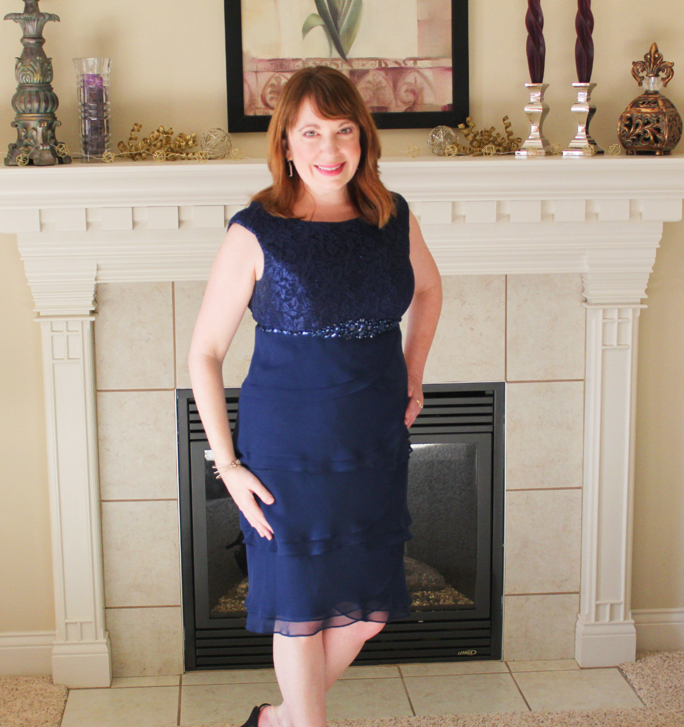 Navy Blue Party Dress