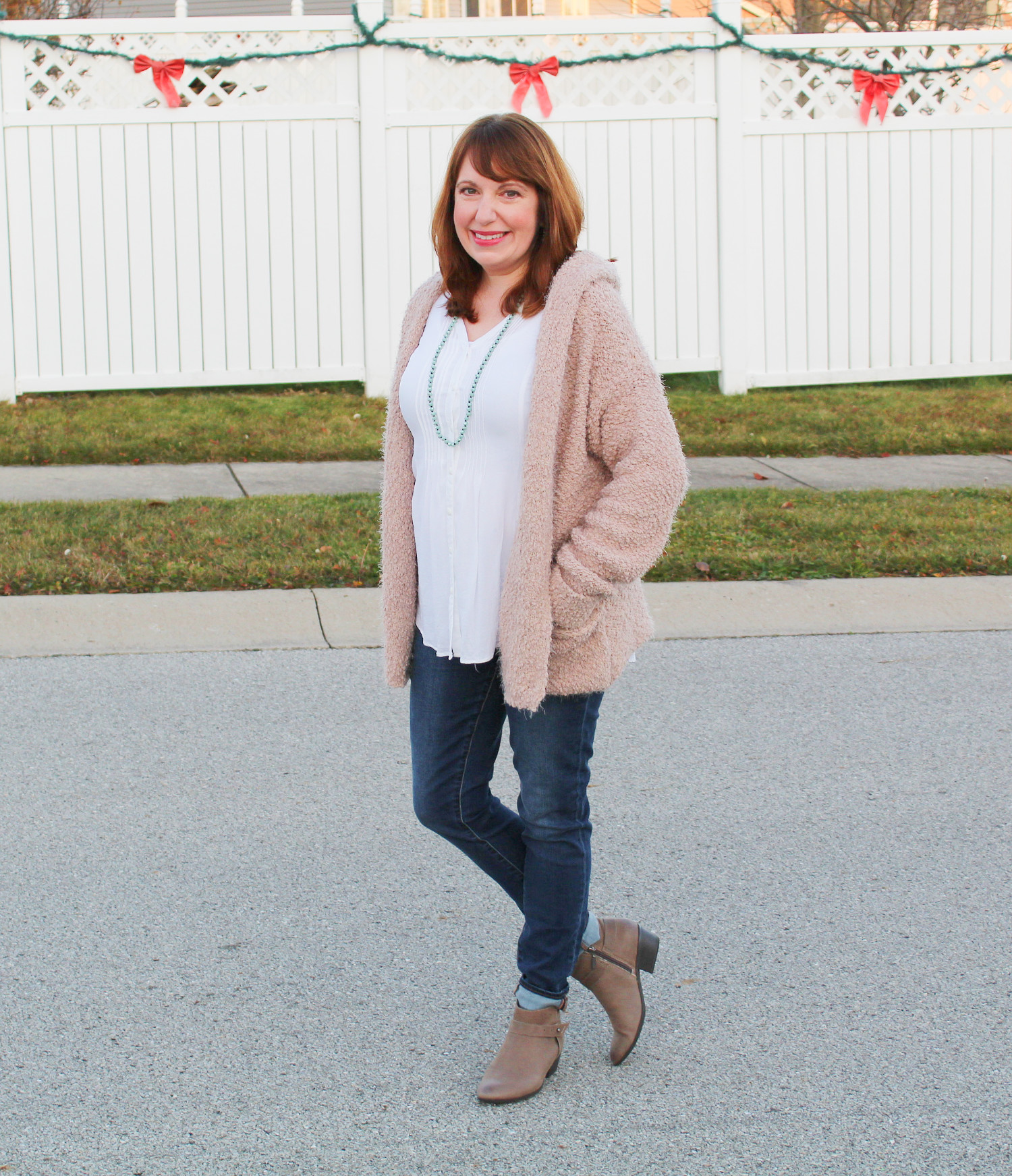 Hooded Cardigan And Articles Of Society Jeans