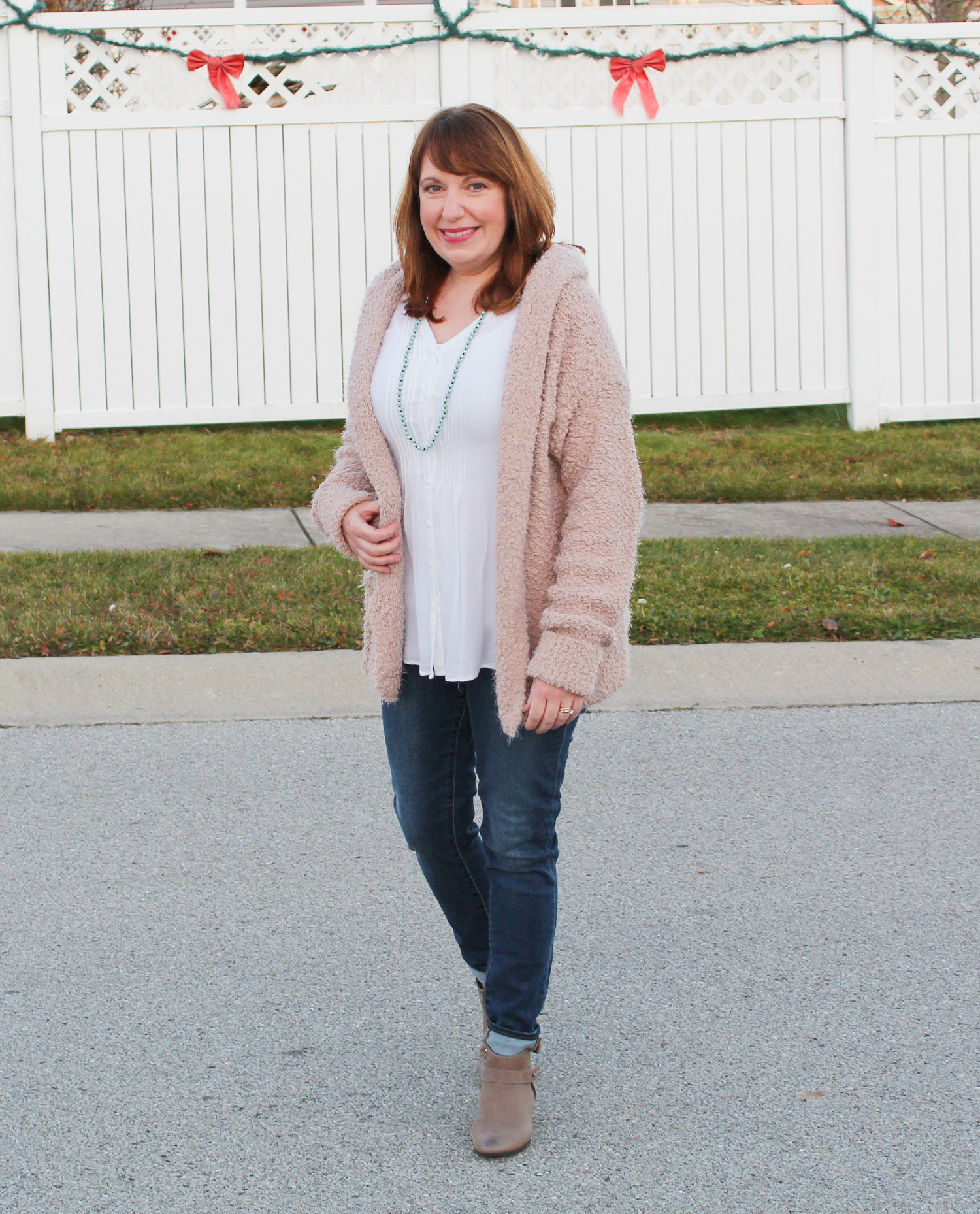 Hooded Cardigan And Articles Of Society Jeans