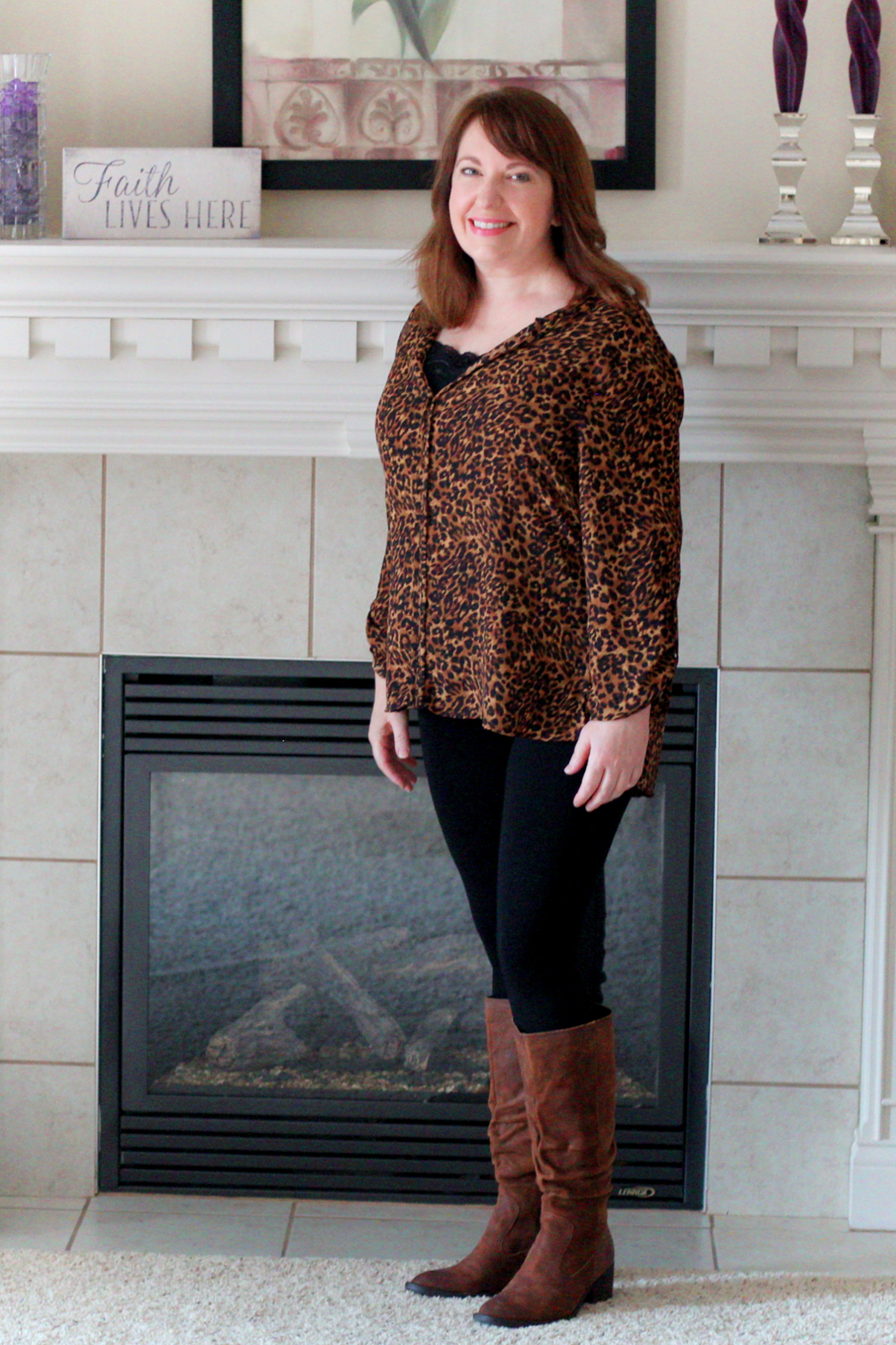 4 Ways to Wear a Leopard Print Blouse - Dressed in Faith
