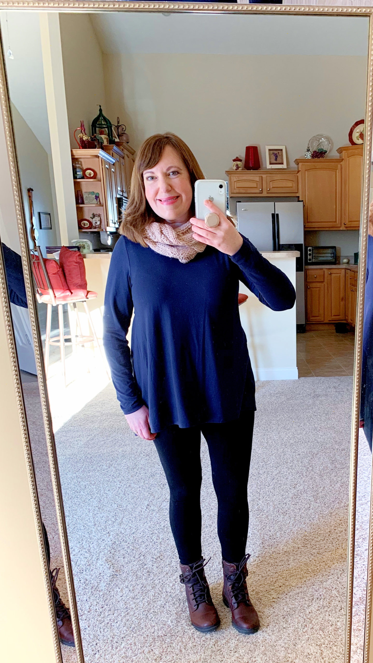 Winter Outfit - Blue Tunic & Leggings