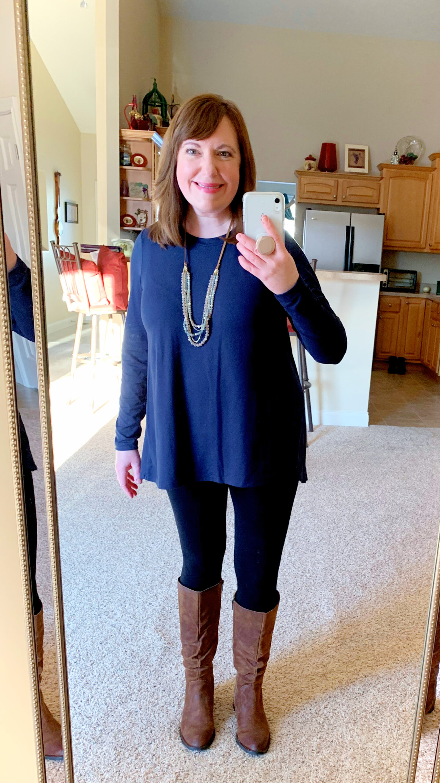 Blue Tunic & Leggings 3 Ways – Dressed in Faith