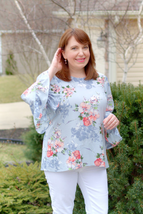 Floral Bell Sleeve Top – Dressed in Faith