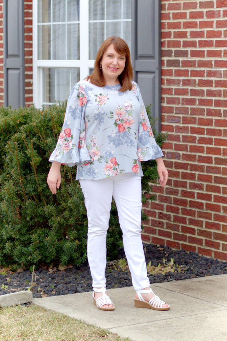Floral Bell Sleeve Top - Dressed in Faith