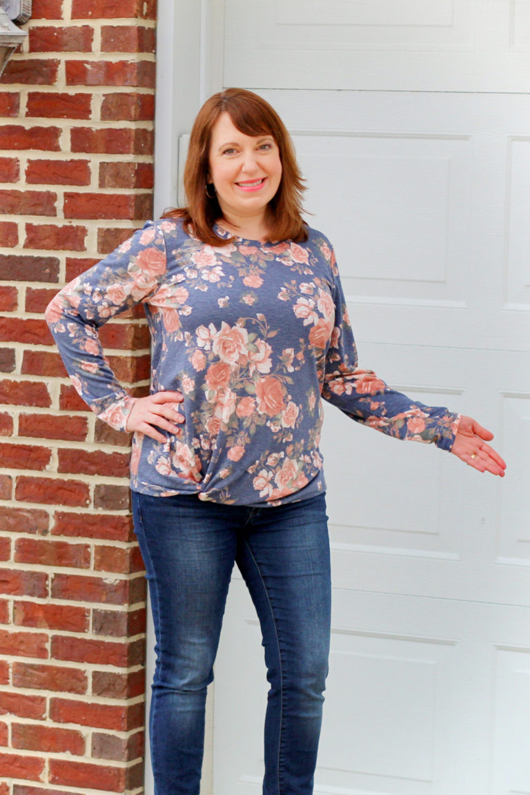 Floral Twist Top - Dressed in Faith