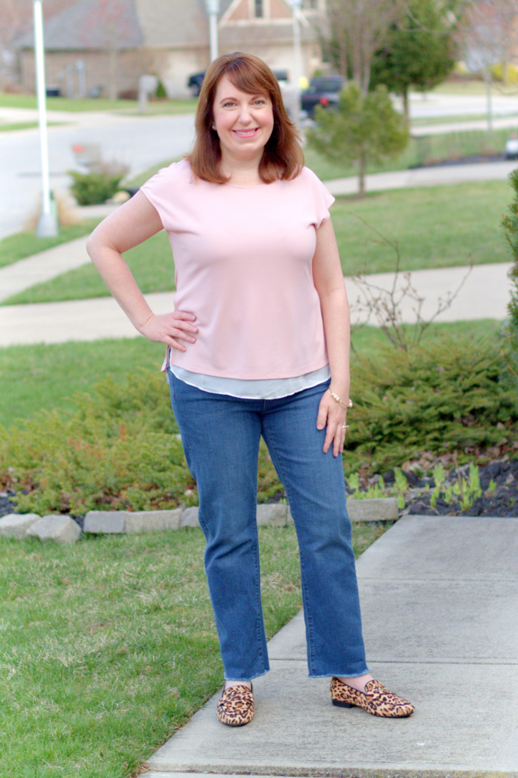 Pink Top + Leopard Loafers – Dressed in Faith