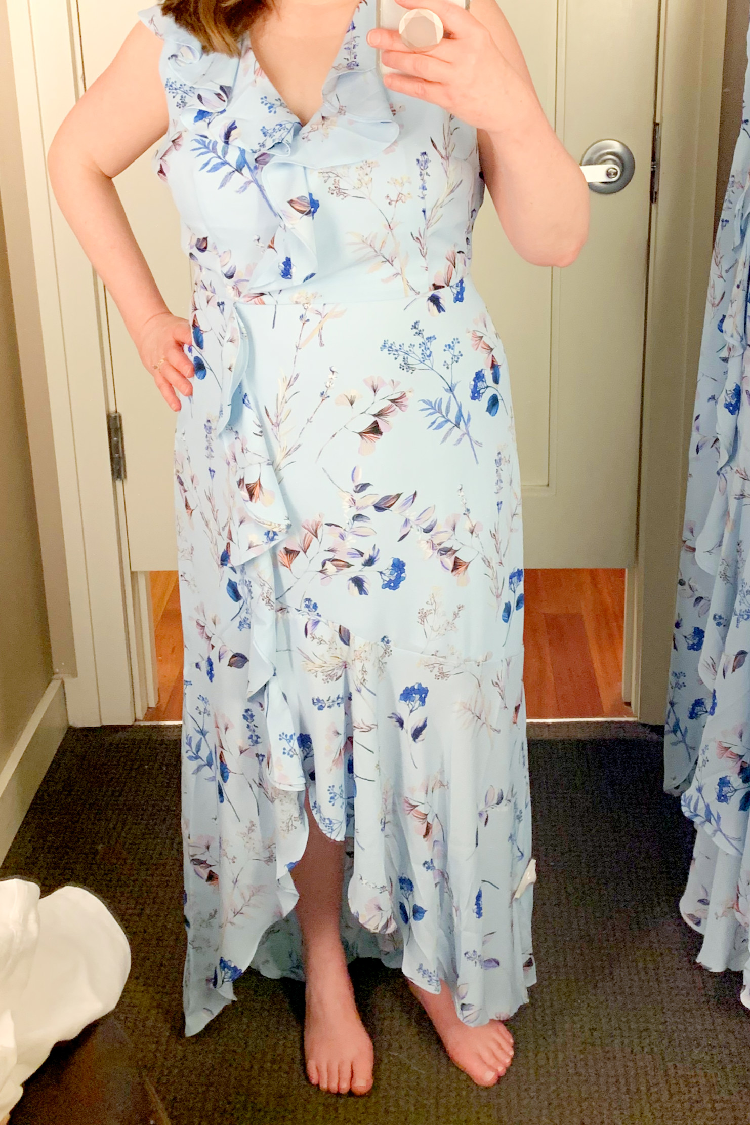 Light Blue Floral Maxie Dress