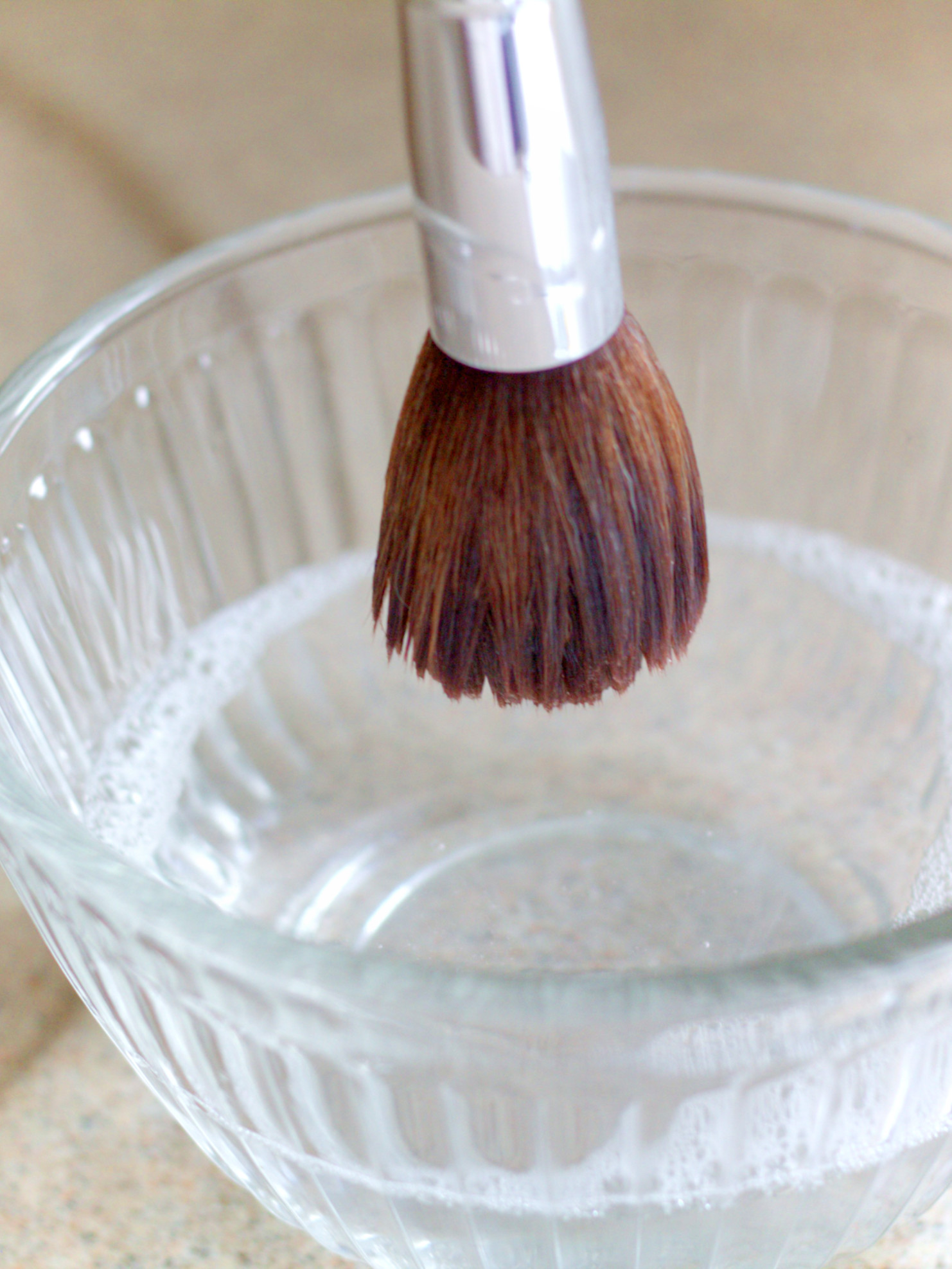 How To Clean Your Makeup Brushes - Staring With Soapy Water