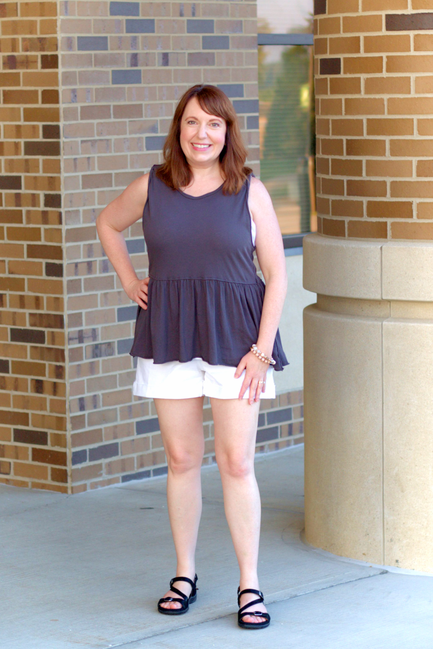 Dressing in a Grey Top