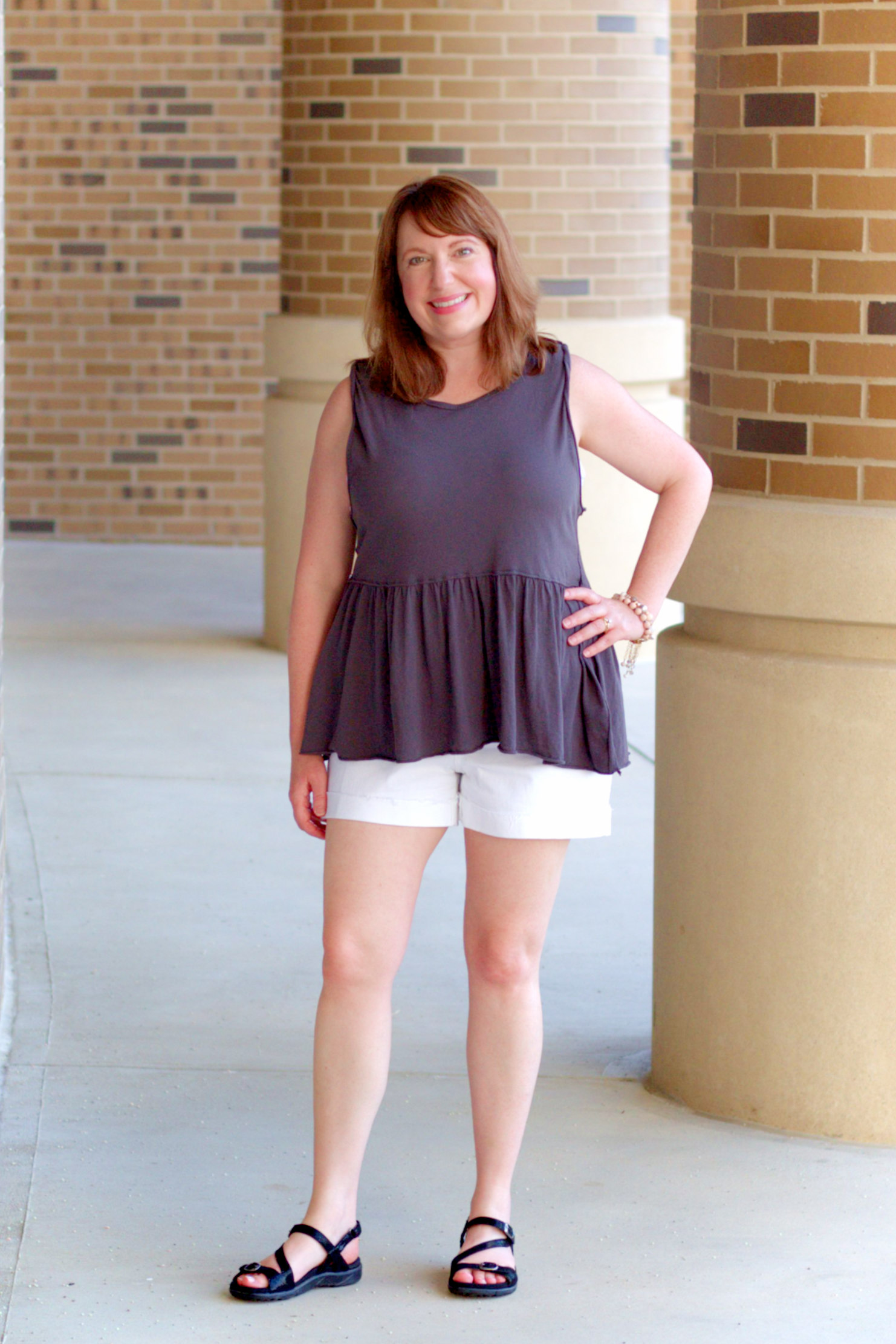 Grey Peplum Outfit