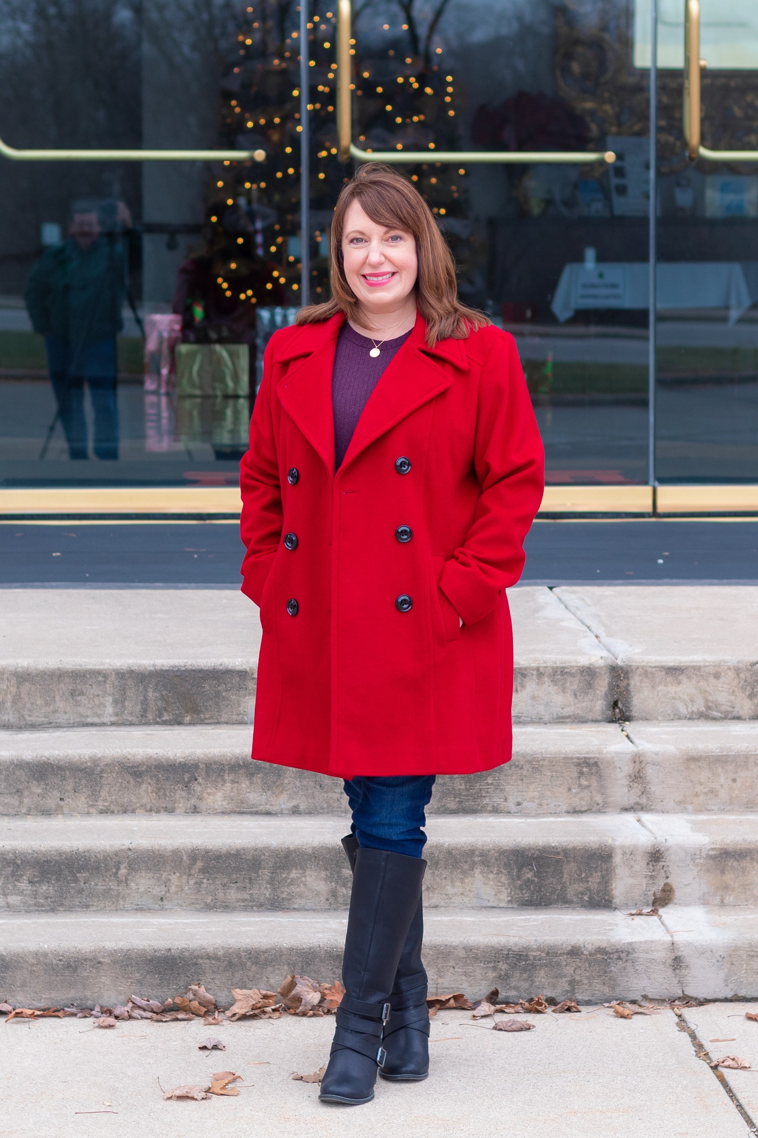 Red Pea Coat