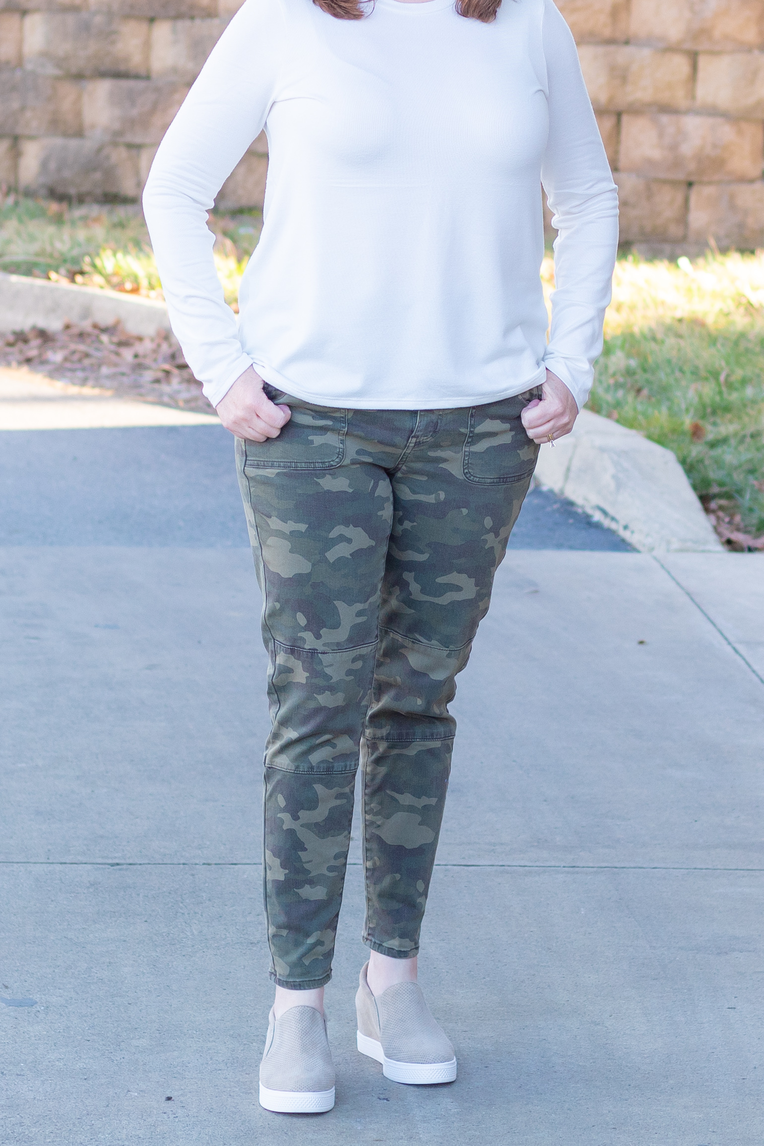 Camo Pants 3 Ways - Outfit #1 - Dressed in Faith