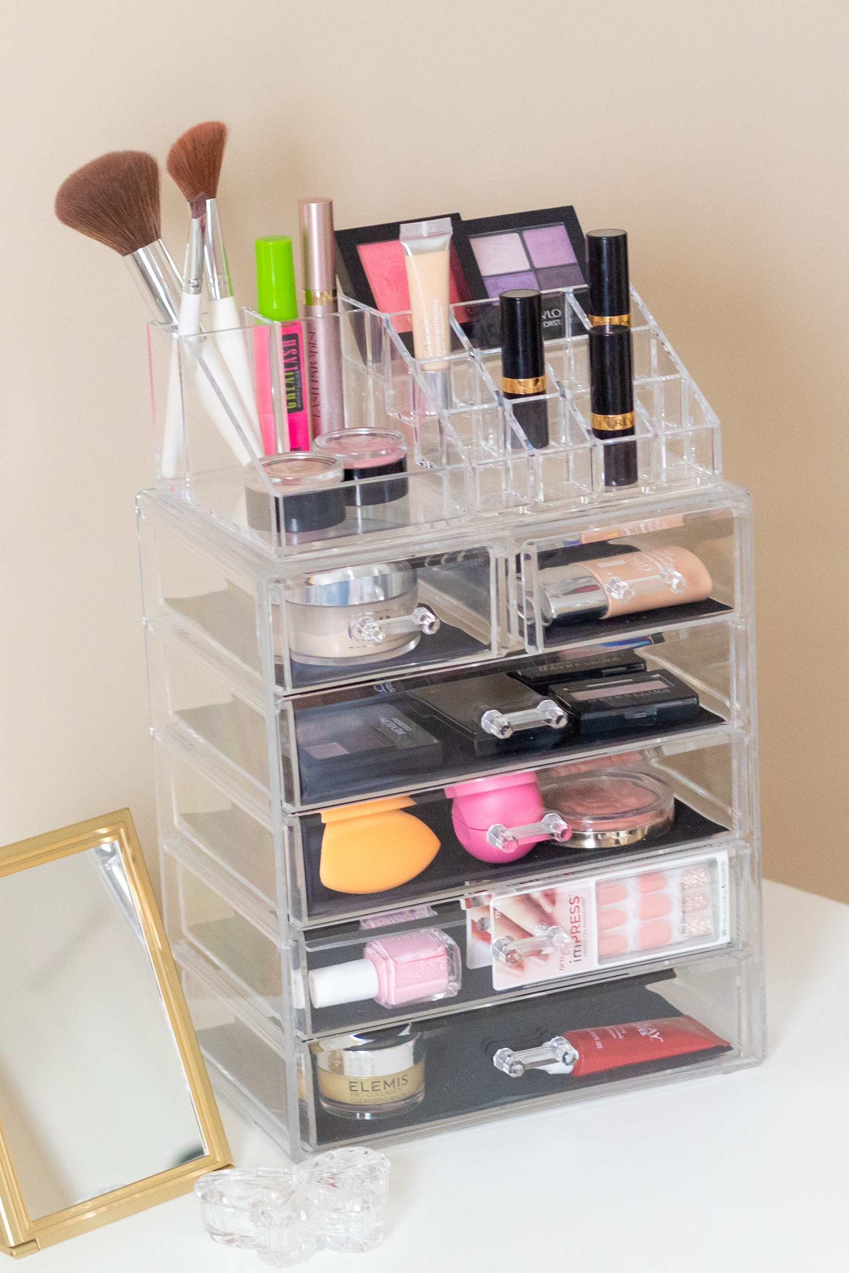 Sorbus Acrylic 6 Drawer Organizer With a Detachable Top Storage Display