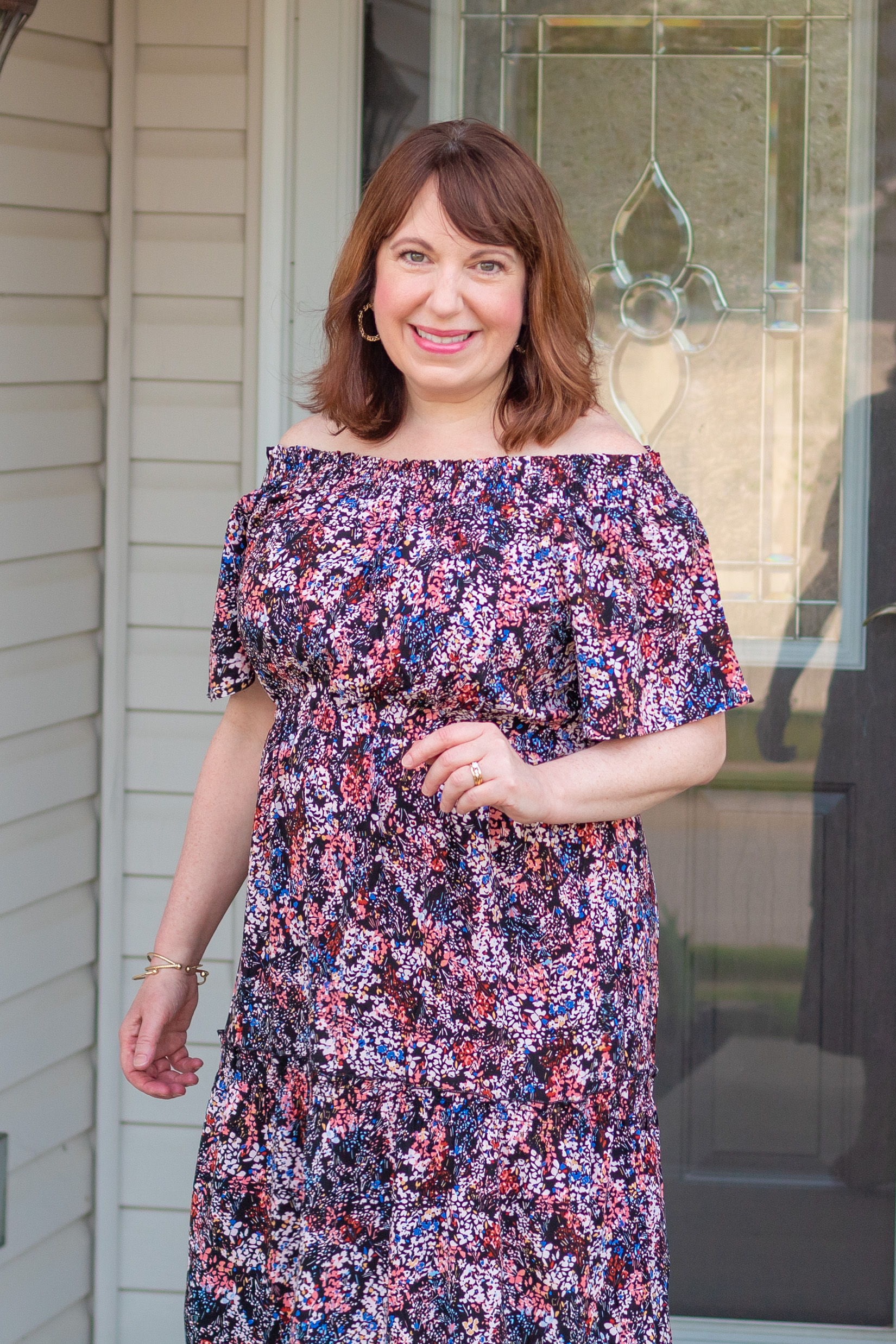 Floral Smocked Neck Dress – Dressed in Faith
