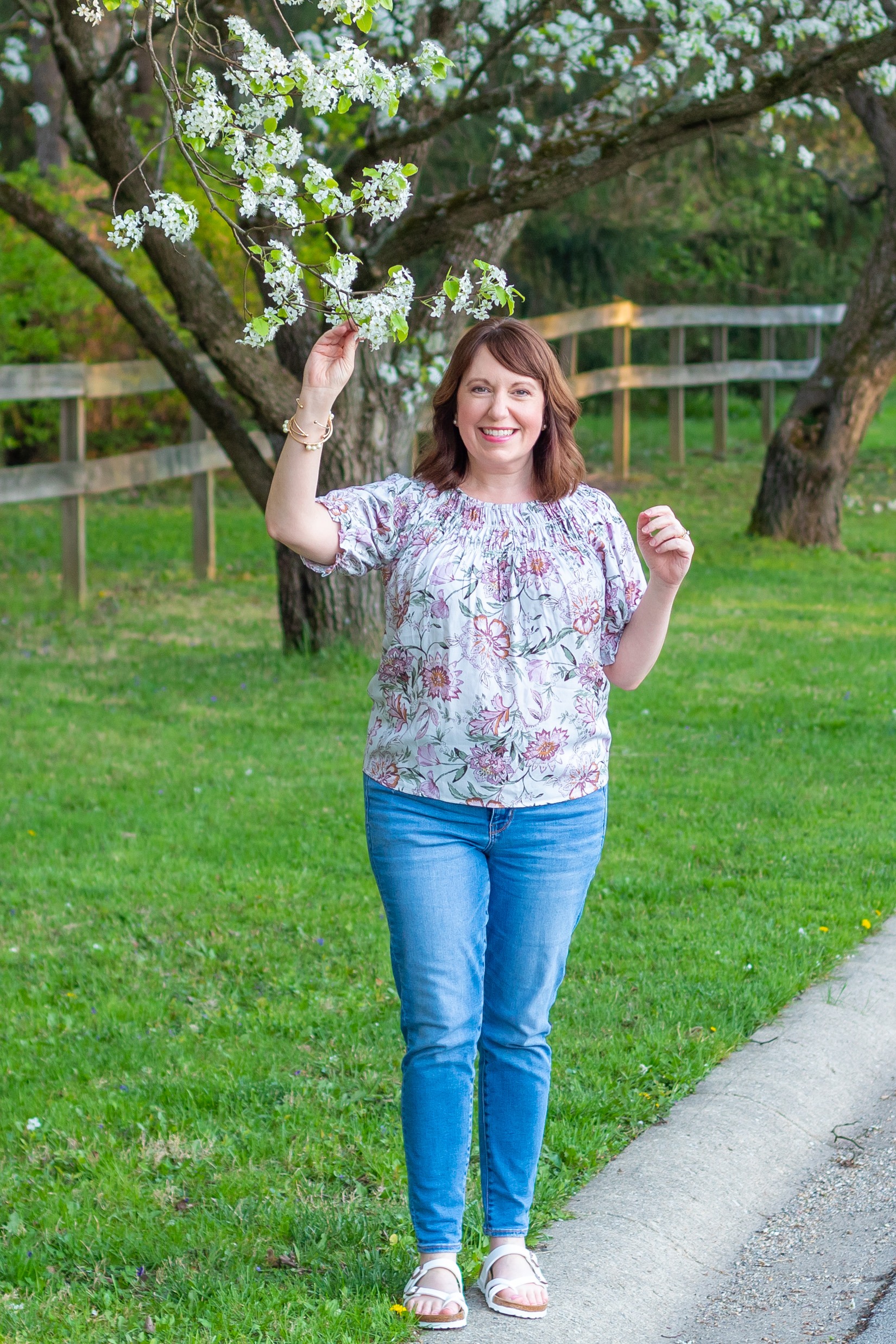 Floral Puff Sleeve Top