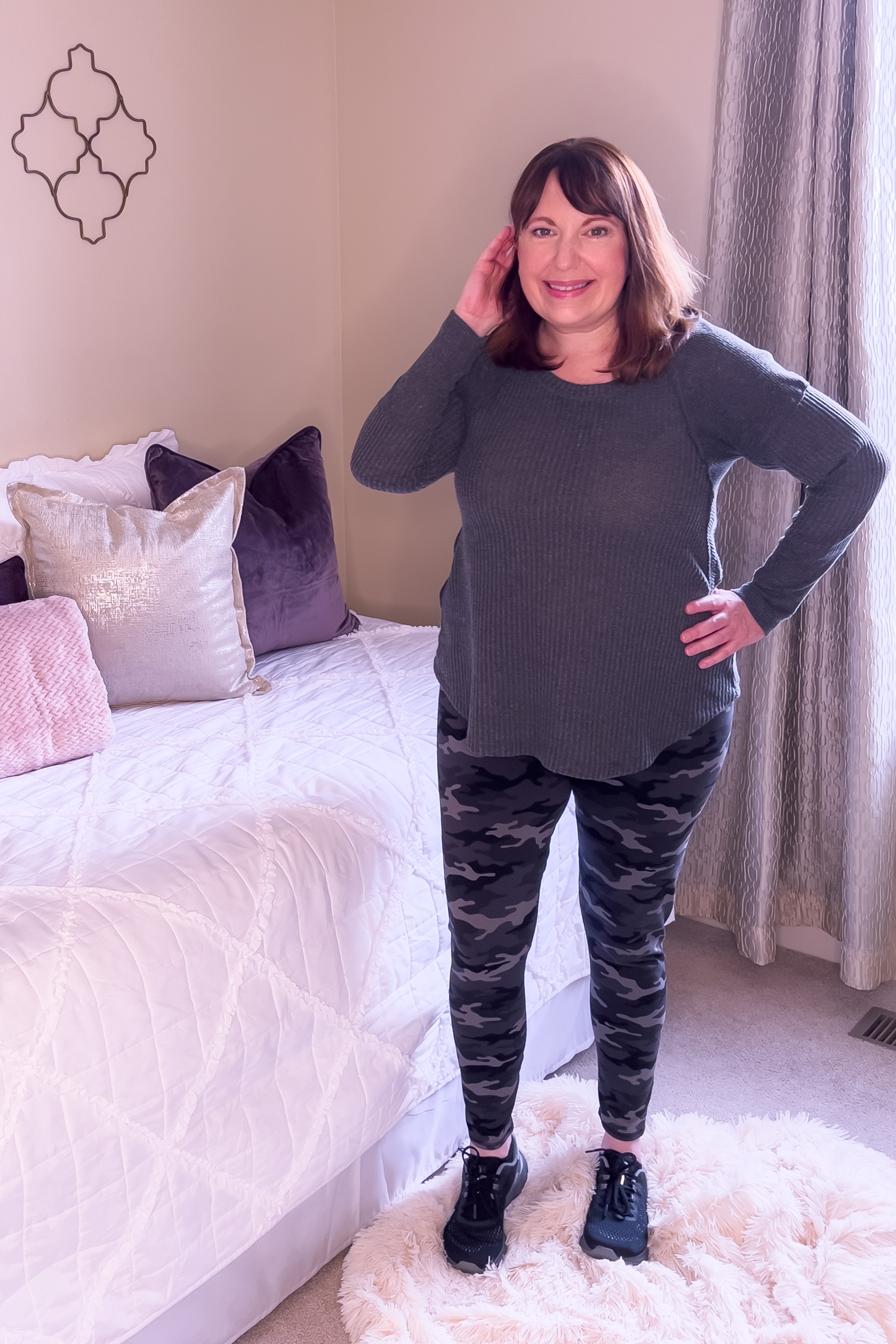 Athleisure Outfits with Camo Leggings