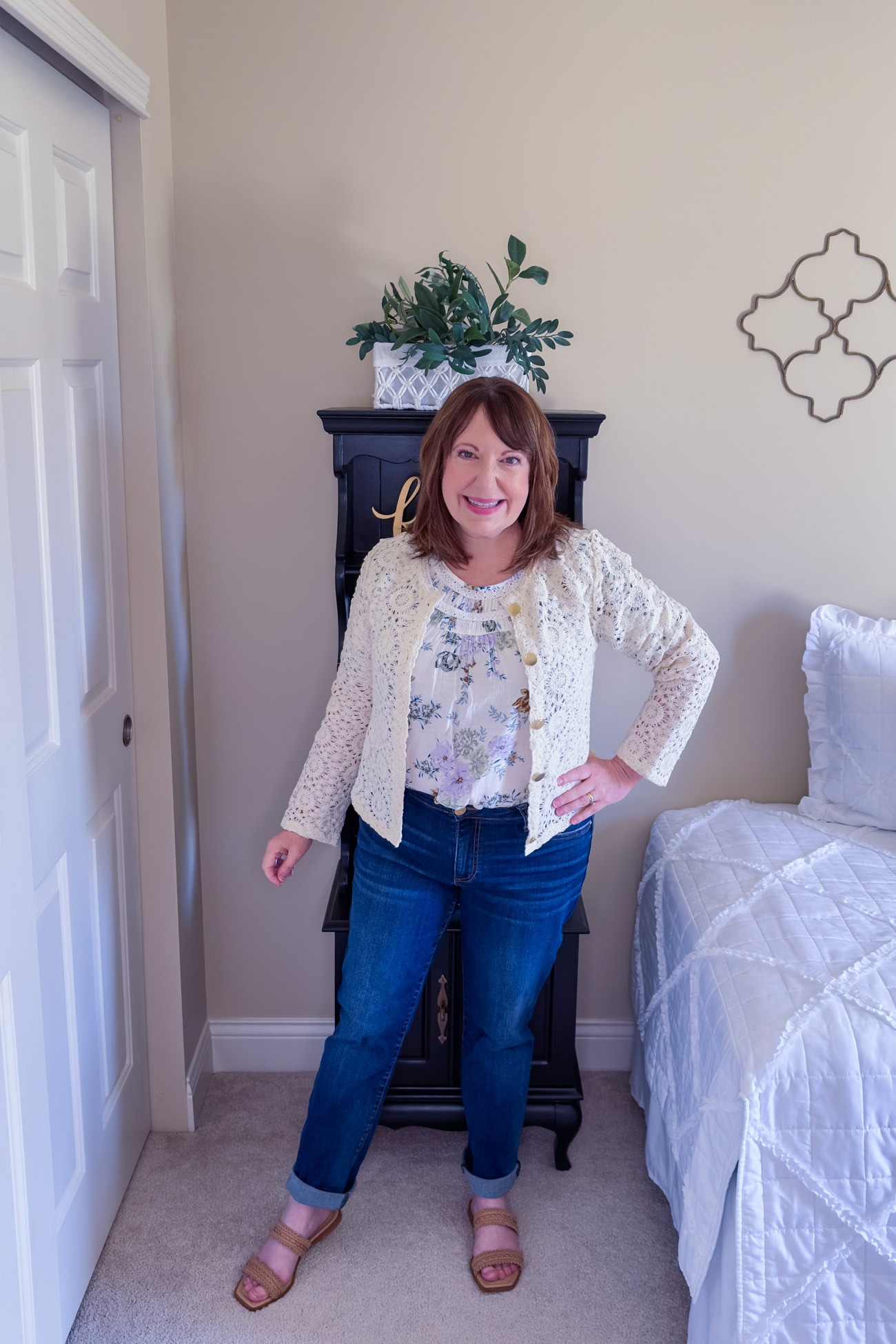 Spring Layering with a Crochet Cardigan